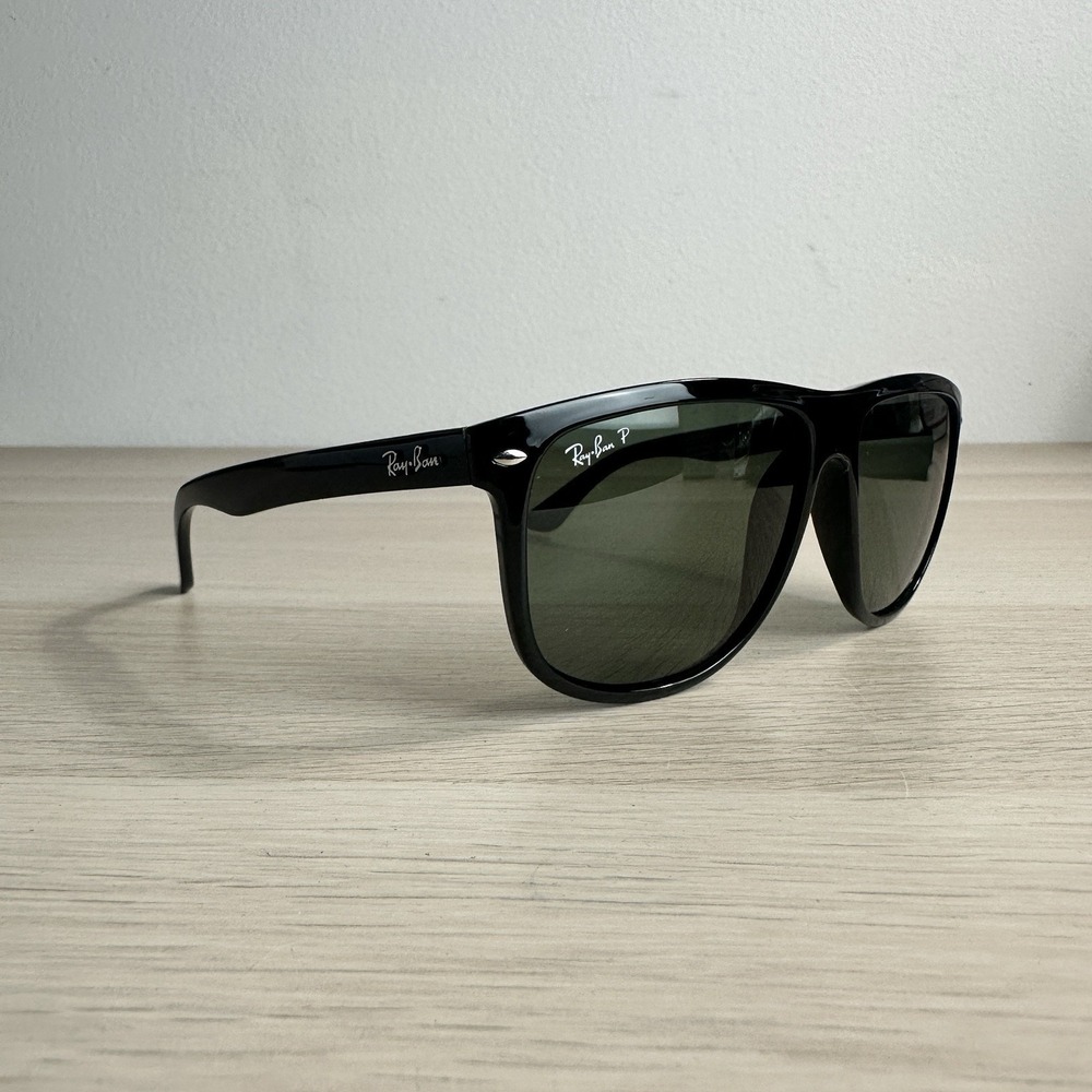 Ray-Ban RB4147 Polarized Boyfriend Sunglasses Frame Black Green 60-15-145